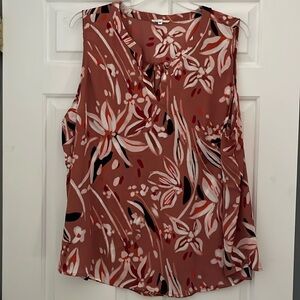 Maurice’s Atwood Sleeveless Blouse Pink Print 4X